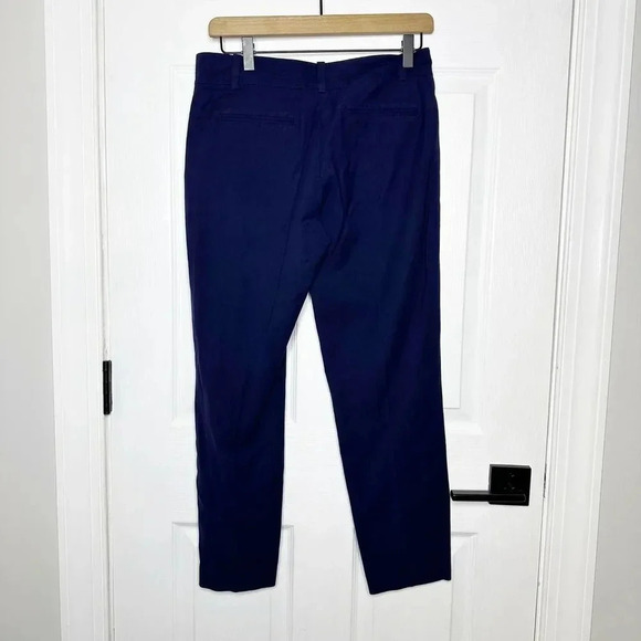 DIANE VON FURSTENBERG Linen Blend Straight Dress Pants Navy NO SIZE TAG READ - Picture 6 of 6